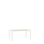 Table rectangulaire de jardin en acier ivoire 160x90cm thorvald sc113 - &tradition