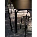 Table rectangulaire de jardin en acier noir chaud 160x90cm thorvald sc113 - &tradition