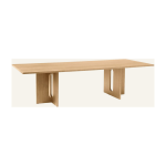 Table rectangulaire en placage ch�ne naturel 278x109cm androgyne - audo
