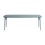Table repas d'ext�rieure rectangle � lattes en aluminium bleu oc�an 220cm week end - petite friture