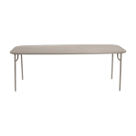 Table repas d'ext�rieure rectangle � lattes en aluminium dune 220cm week end - petite friture