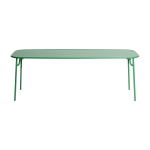 Table repas d'ext�rieure rectangle � lattes en aluminium vert menthe 220cm week end - petite friture
