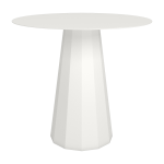 Table ronde en acier mat blanche 80 cm ankara - mati�re grise