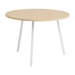 Table ronde en ch�ne et acier blanc 105cm loop stand - hay