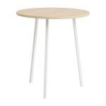 Table ronde en ch�ne et acier blanc 90cm loop stand - hay