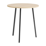 Table ronde en ch�ne et acier enduit noir 90cm loop stand - hay