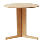 Table ronde en ch�ne blanc huil� 75 cm trefoil - form & refine