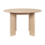 Table ronde en ch�ne huil� blanchi 117 cm bevel - ferm living