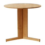 Table ronde en ch�ne naturel 75 cm trefoil - form & refine
