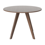 Table ronde en noyer massif huil� 100 cm new mood - bolia