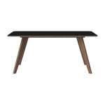Table en stratifi� fenix noir et noyer massif huil� 95 x 170 cm new mood - bolia