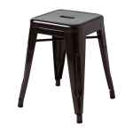 Tabouret en acier brun noir 45cm - tolix