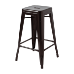 Tabouret en acier brun noir 65cm - tolix
