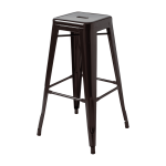 Tabouret en acier brun noir 75cm - tolix