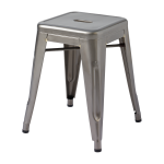 Tabouret en acier brut vernis 45cm - tolix