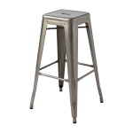 Tabouret en acier brut vernis 75cm - tolix