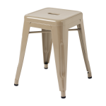 Tabouret en acier gris beige 45cm - tolix