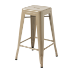 Tabouret en acier gris beige 65cm - tolix