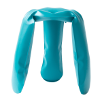 Tabouret en acier inox bleu d'eau plopp mini - zieta