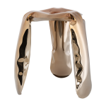 Tabouret en acier inox dor� plopp mini - zieta