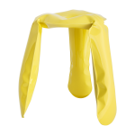 Tabouret en acier jaune brillant 35x50cm plopp standard - zieta