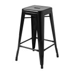 Tabouret en acier noir fonc� 65cm - tolix