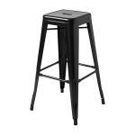 Tabouret en acier noir fonc� 75cm - tolix