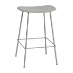 Tabouret de bar 65 cm gris pi�tement tubes fiber - muuto
