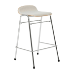 Tabouret de bar 65 cm en tissu gris et cadre noir touchwood - hem