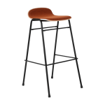 Tabouret de bar 75 cm en tissu rouge et cadre noir touchwood - hem