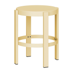 Tabouret de bar en acier jaune beurre 35x45cm doon - noo. ma