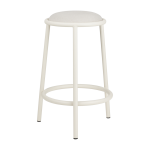 Tabouret de bar en acier et polyester beige piazza 68cm hogo - noo. ma