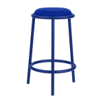 Tabouret de bar en acier et polyester blueberry pie 68cm hogo - noo. ma