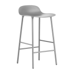 Tabouret de bar en acier et pp gris 65 cm form - normann copenhagen