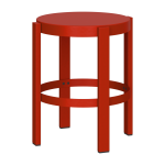 Tabouret de bar en acier rouge tomate 35x45cm doon - noo. ma