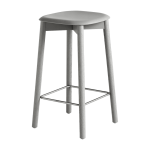 Tabouret de bar en bois de ch�ne gris 65 cm soft edge 32 - hay