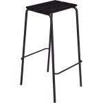 Tabouret de bar en bois de fr�ne et m�tal noir stilt - h�bsch