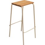 Tabouret de bar en bois de fr�ne et m�tal sable stilt - h�bsch
