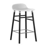 Tabouret de bar en bois noir et pp blanc 65 cm form - normann copenhagen