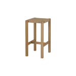 Tabouret de bar en ch�ne et coton 43x35x68cm toli - noo. ma