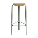 Tabouret de bar en ch�ne gris eucalyptus 76cm mi lou - tiptoe