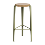 Tabouret de bar en ch�ne kaki 76cm mi lou - tiptoe