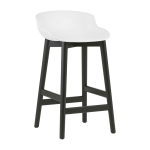Tabouret de bar en ch�ne vernis noir et pp blanc 65 cm hyg - normann copenhagen