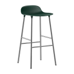 Tabouret de bar en chrome et pp vert 75 cm form - normann copenhagen