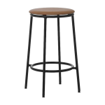 Tabouret de bar en cuir marron et acier noir 65�cm circa ultra leather brandy ultra 41574 - normann copenhagen ...