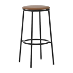 Tabouret de bar en cuir marron et acier noir 75�cm circa ultra leather brandy ultra 41574 - normann copenhagen ...
