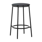 Tabouret de bar en cuir noir et acier noir 65�cm circa ultra leather noir ultra 41599 - normann copenhagen ...