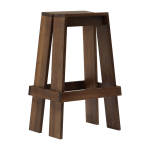 Tabouret de bar en fr�ne teint� marron 75cm let - normann copenhagen