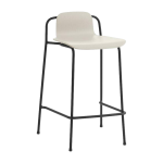 Tabouret de bar gris clair et acier noir studio 65�cm - normann copenhagen