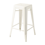 Tabouret de bar de jardin en acier blanc perl� 65cm h65 - tolix